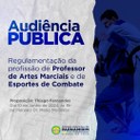 Câmara de Parnamirim vai realizar Audiência Pública sobre regulamentação de professores de artes marciais e esportes de combate