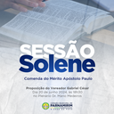 Comenda do Mérito Apóstolo Paulo será entregue na Câmara Municipal de Parnamirim