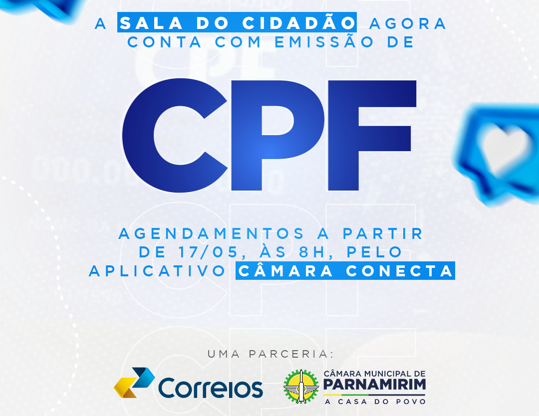 Sala do Cidadão da Câmara de Parnamirim inicia emissão de CPF